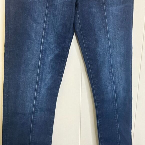 Flying Monkey Women’s Size 24 Dark Blue Wash Pleated Middle Straight Leg - Picture 3 of 12